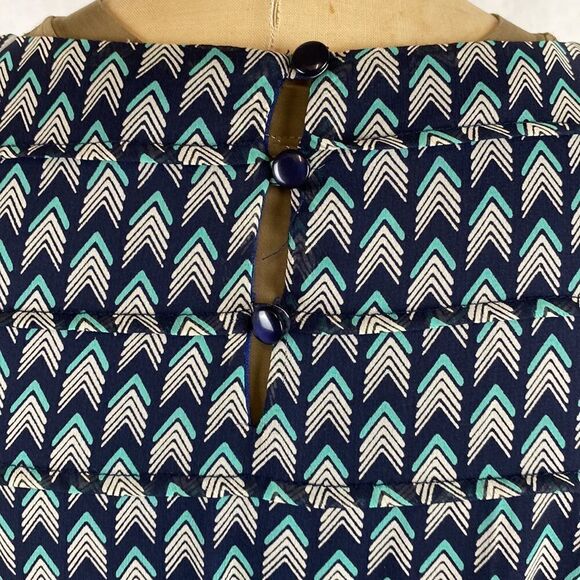 Pink Owl Summer Dress Medium Blue Turquoise Lightweight Flowy - Picture 8 of 14